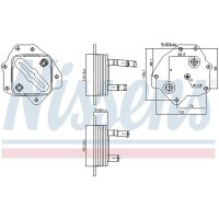 NISSENS 91443 Ölkühler, Motoröl