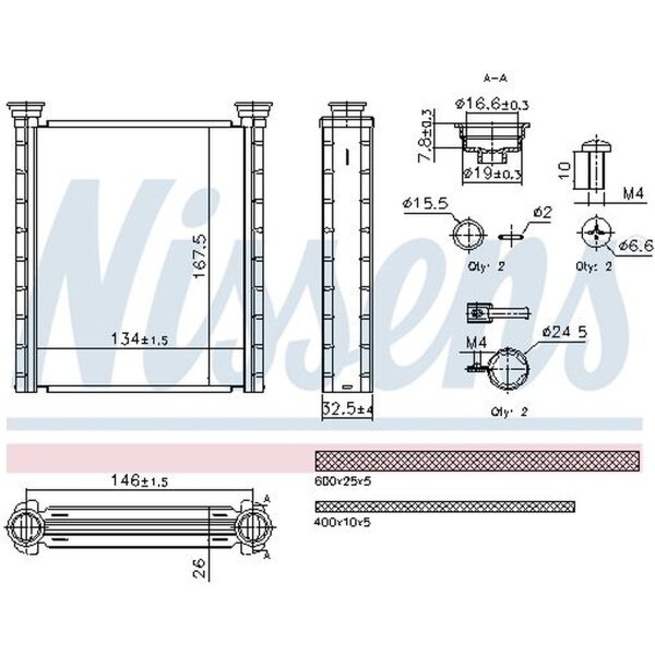 NISSENS 707280 Wärmetauscher, Innenraumheizung