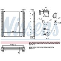 NISSENS 707280 Wärmetauscher, Innenraumheizung