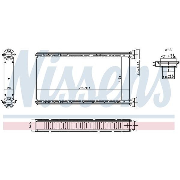 NISSENS 707288 Wärmetauscher, Innenraumheizung