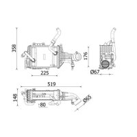 MAHLE CI 665 000P Ladeluftkühler