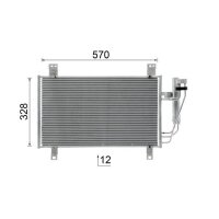 MAHLE AC 1100 000S Kondensator, Klimaanlage