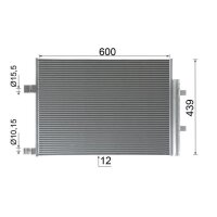 MAHLE AC 1128 000P Kondensator, Klimaanlage