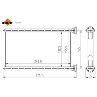 NRF 54438 Wärmetauscher, Innenraumheizung