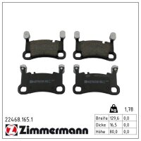 ZIMMERMANN 22468.165.1 Bremsbelagsatz, Scheibenbremse