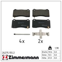 ZIMMERMANN 26275.155.2 Bremsbelagsatz, Scheibenbremse
