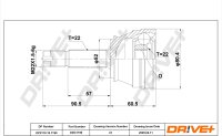 DR!VE+ DP2110.10.1190 Gelenksatz, Antriebswelle