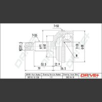 DR!VE+ DP2110.10.1238 Gelenksatz, Antriebswelle