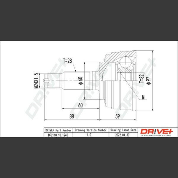 DR!VE+ DP2110.10.1245 Gelenksatz, Antriebswelle