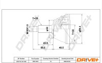 DR!VE+ DP2110.10.1432 Gelenksatz, Antriebswelle