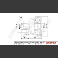 DR!VE+ DP2110.10.1510 Gelenksatz, Antriebswelle