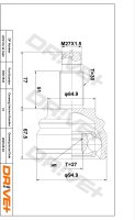 DR!VE+ DP2110.10.1543 Gelenksatz, Antriebswelle
