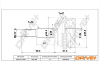 DR!VE+ DP2110.10.1544 Gelenksatz, Antriebswelle
