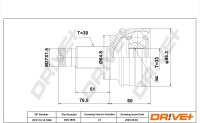 DR!VE+ DP2110.10.1888 Gelenksatz, Antriebswelle