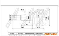 DR!VE+ DP2110.10.1936 Gelenksatz, Antriebswelle