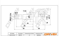DR!VE+ DP2110.10.3112 Gelenksatz, Antriebswelle