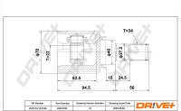 DR!VE+ DP2110.10.3152 Gelenksatz, Antriebswelle