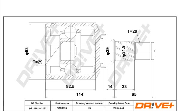 DR!VE+ DP2110.10.3153 Gelenksatz, Antriebswelle