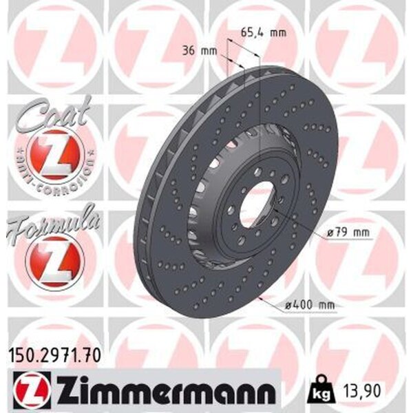 ZIMMERMANN 150.2971.70 Bremsscheibe