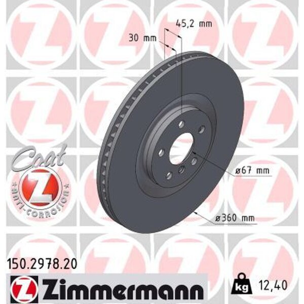 ZIMMERMANN 150.2978.20 Bremsscheibe