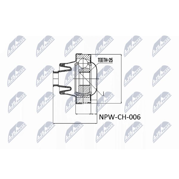 NTY NPW-CH-006 Gelenk, Gelenkwelle