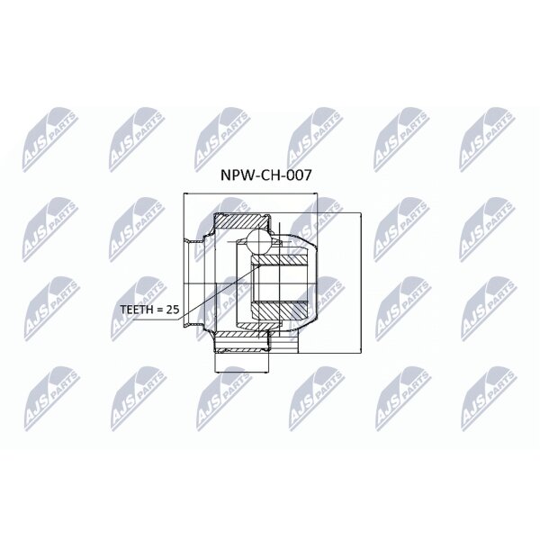NTY NPW-CH-007 Gelenksatz, Antriebswelle