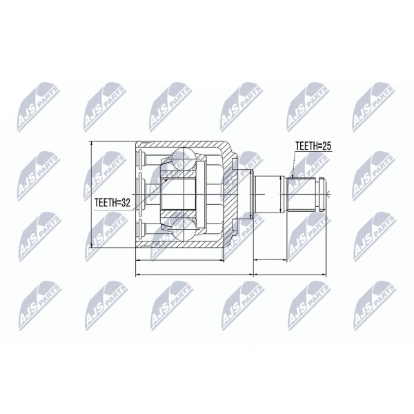 NTY NPW-LR-002 Gelenksatz, Antriebswelle