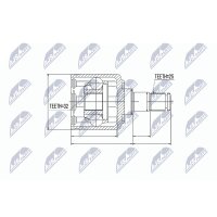 NTY NPW-LR-002 Gelenksatz, Antriebswelle