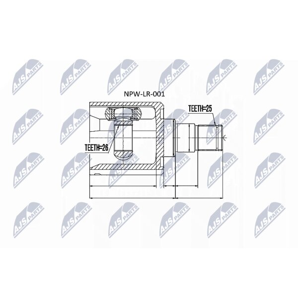 NTY NPW-LR-001 Gelenksatz, Antriebswelle