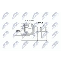NTY NPW-MS-034 Gelenksatz, Antriebswelle