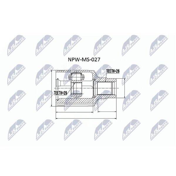 NTY NPW-MS-027 Gelenksatz, Antriebswelle