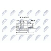 NTY NPW-MS-027 Gelenksatz, Antriebswelle