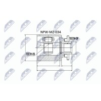 NTY NPW-MZ-034 Gelenksatz, Antriebswelle