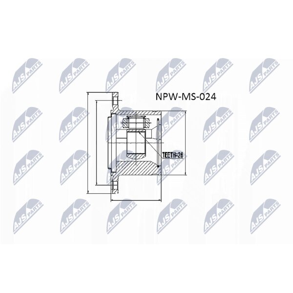 NTY NPW-MS-024 Gelenksatz, Antriebswelle