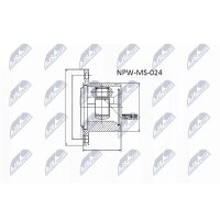 NTY NPW-MS-024 Gelenksatz, Antriebswelle