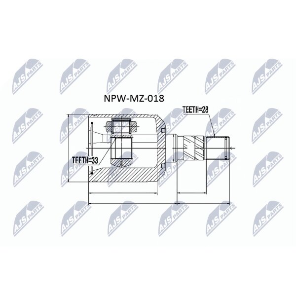 NTY NPW-MZ-018 Gelenksatz, Antriebswelle