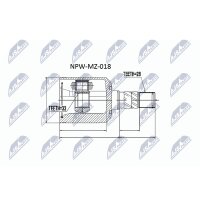 NTY NPW-MZ-018 Gelenksatz, Antriebswelle