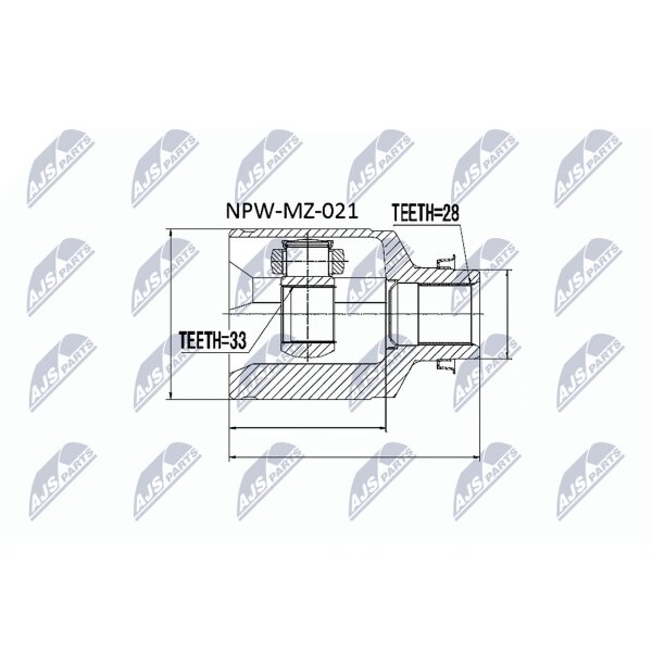 NTY NPW-MZ-021 Gelenksatz, Antriebswelle