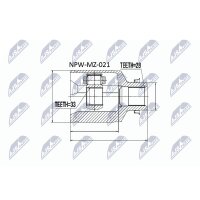 NTY NPW-MZ-021 Gelenksatz, Antriebswelle