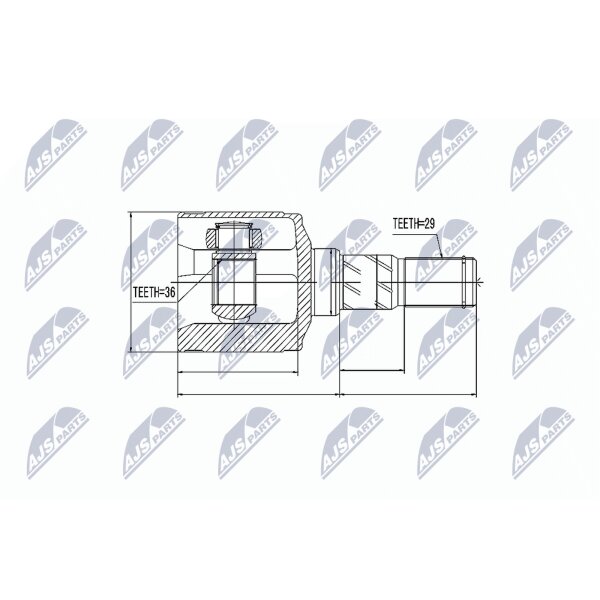 NTY NPW-CH-025 Gelenksatz, Antriebswelle