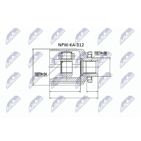 NTY NPW-KA-312 Gelenksatz, Antriebswelle