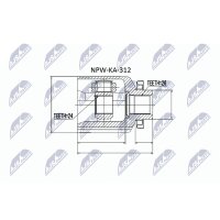 NTY NPW-KA-312 Gelenksatz, Antriebswelle
