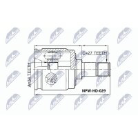 NTY NPW-HD-029 Gelenksatz, Antriebswelle