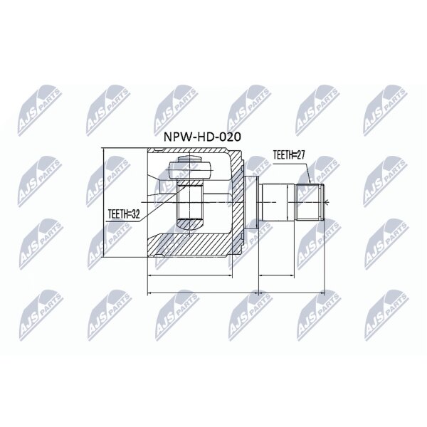 NTY NPW-HD-020 Gelenksatz, Antriebswelle