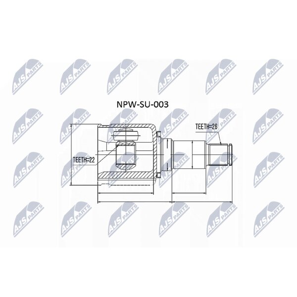 NTY NPW-SU-003 Gelenksatz, Antriebswelle