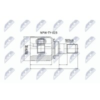 NTY NPW-TY-023 Gelenksatz, Antriebswelle