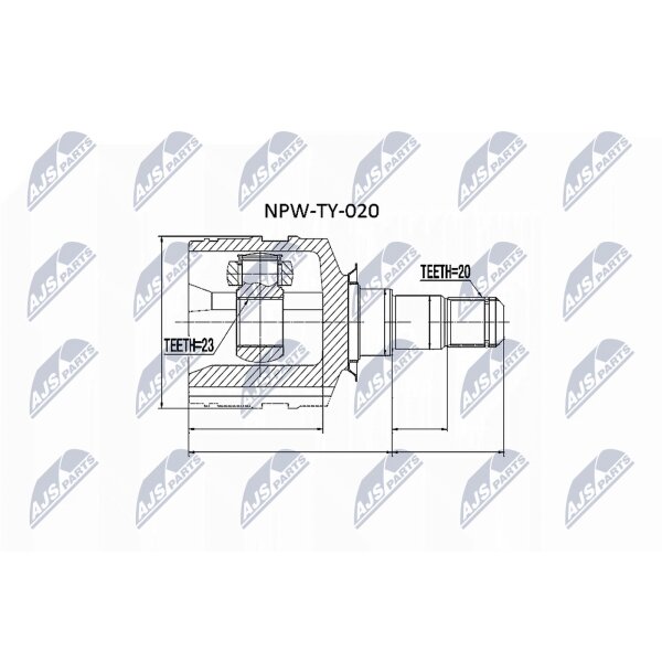 NTY NPW-TY-020 Gelenksatz, Antriebswelle