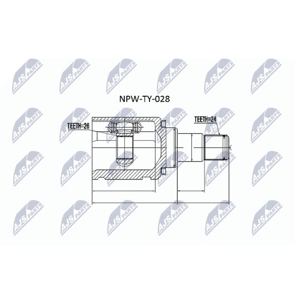NTY NPW-TY-028 Gelenksatz, Antriebswelle