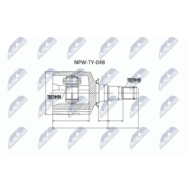 NTY NPW-TY-048 Gelenksatz, Antriebswelle