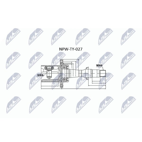 NTY NPW-TY-027 Gelenksatz, Antriebswelle